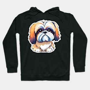 Shih Tzu Dog Illustration Hoodie